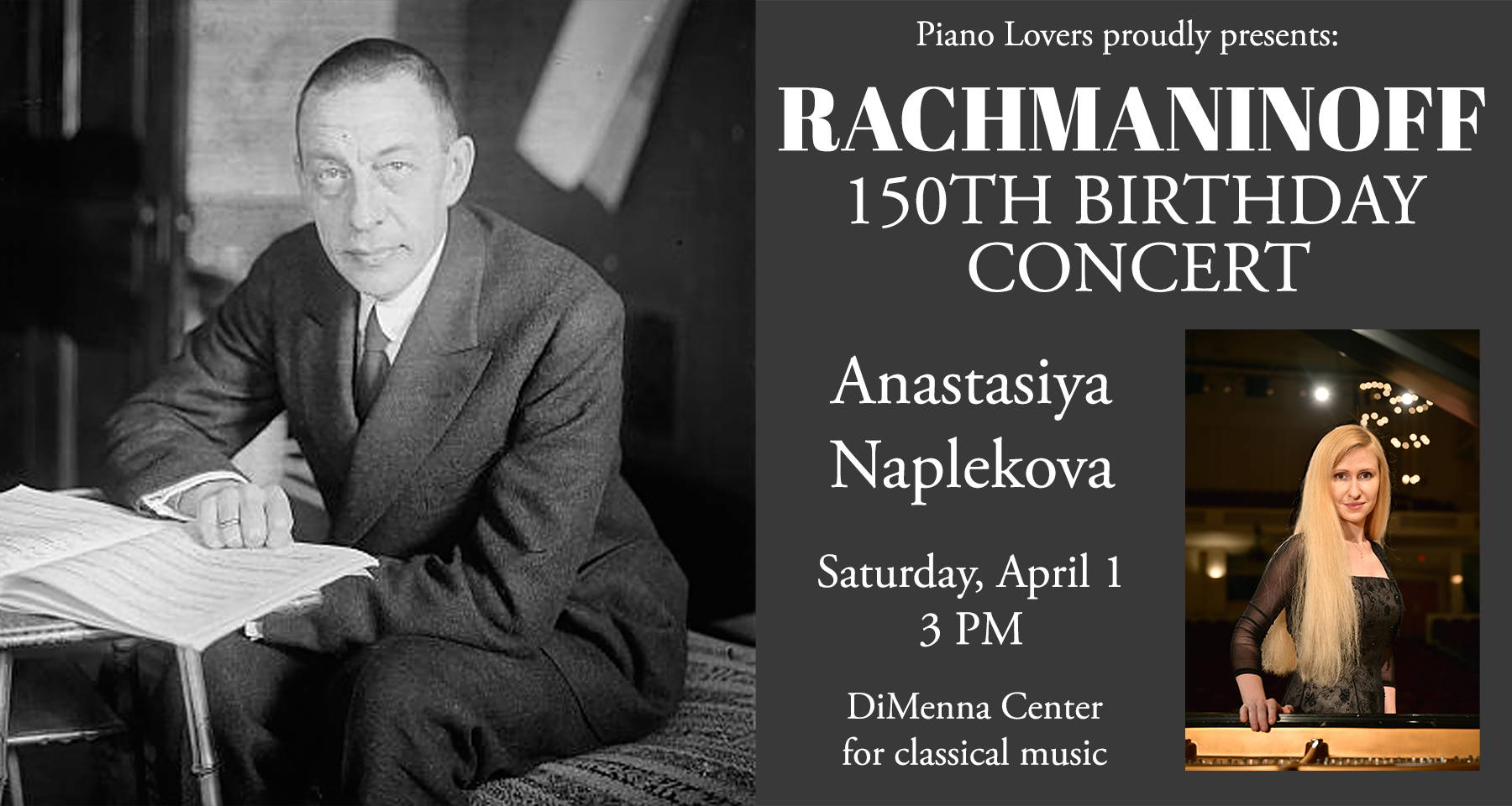 Rachmaninoff 150th Birthday Celebration: Anastasiya Naplekova, piano