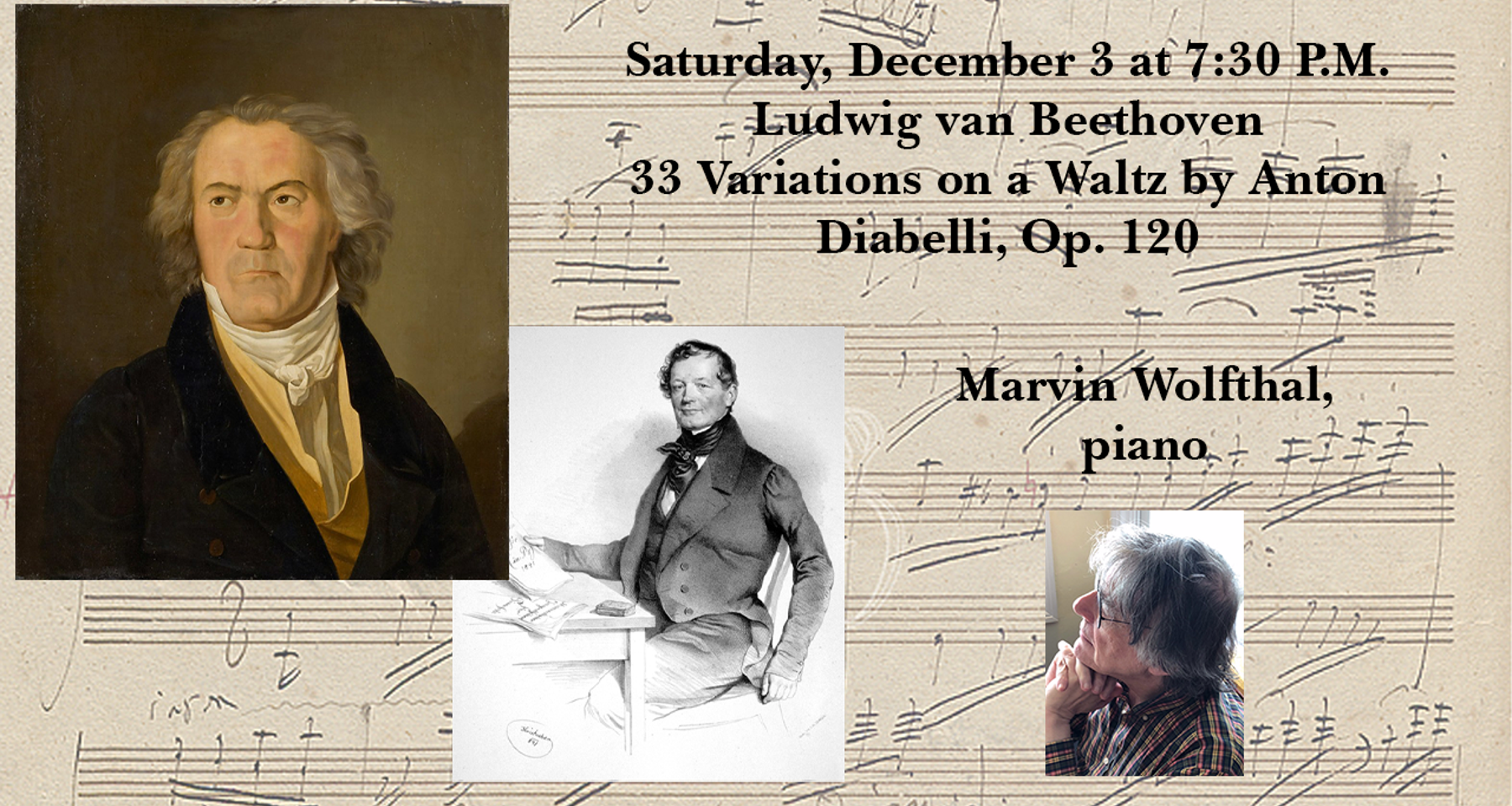 Marvin Wolfthal discusses and plays Beethoven's Diabelli Variations - Benefit Concert for the Dupuytren Foundation