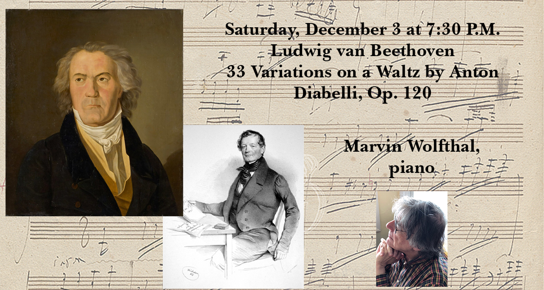 Marvin Wolfthal discusses and plays Beethoven's Diabelli Variations - Benefit Concert for the Dupuytren Foundation