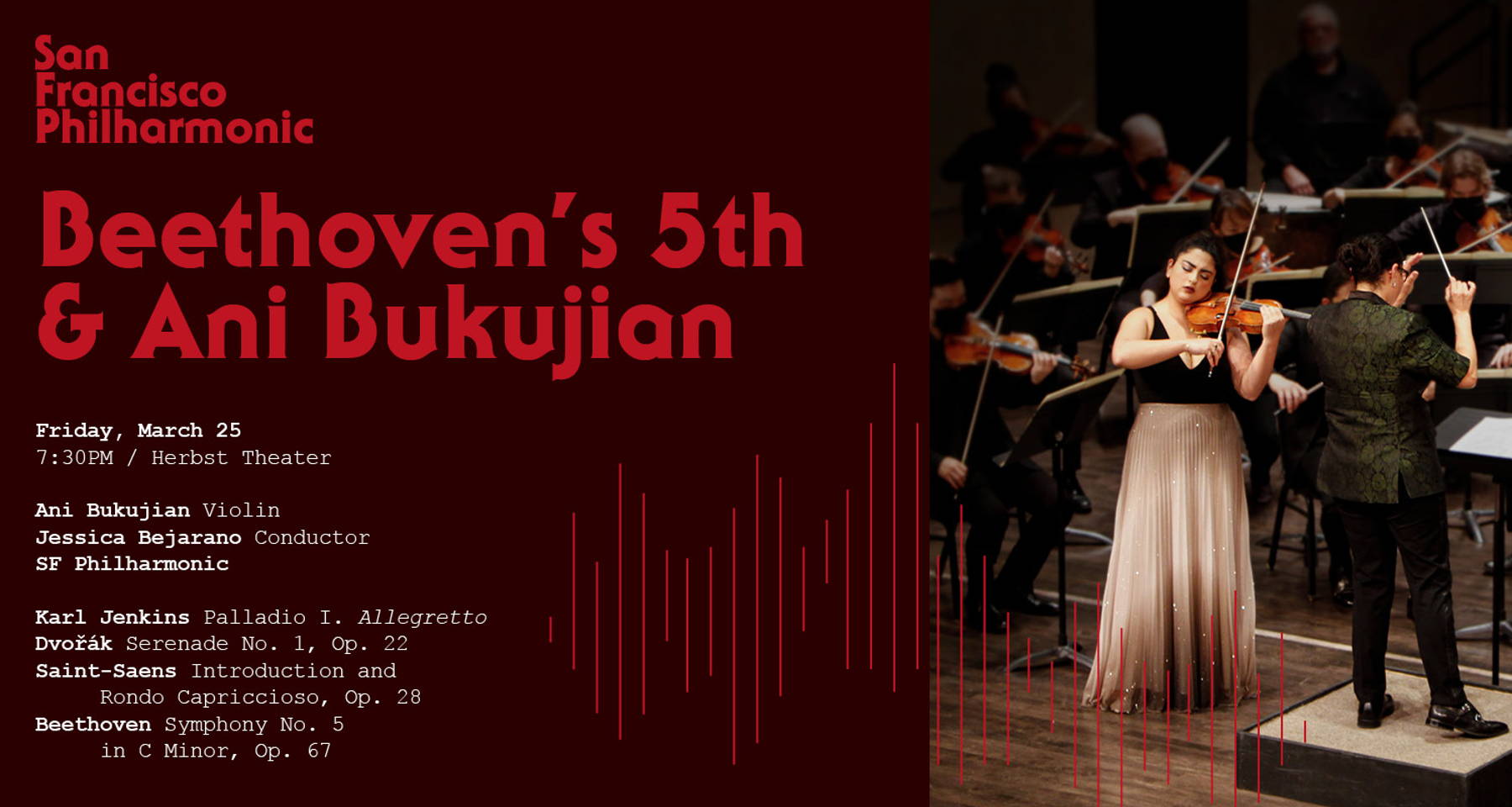 SF Philharmonic Presents Beethoven’s 5th & Ani Bukujian at the Herbst Theatre