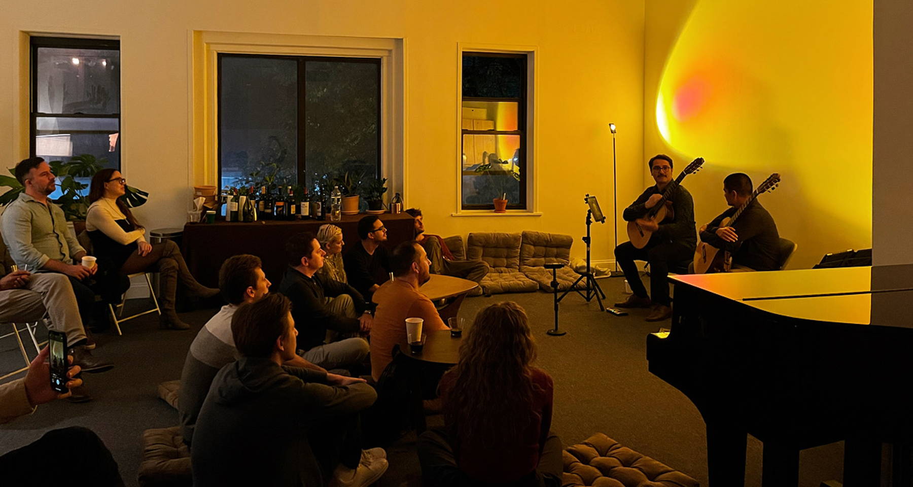 Colin Fullerton plays Classical Guitar in Prospect Heights, Brooklyn